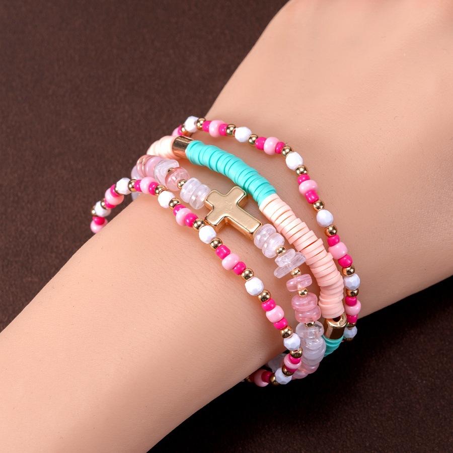 Summer new sweet less temperament personalized beaded craft bracelet design simple bracelet color