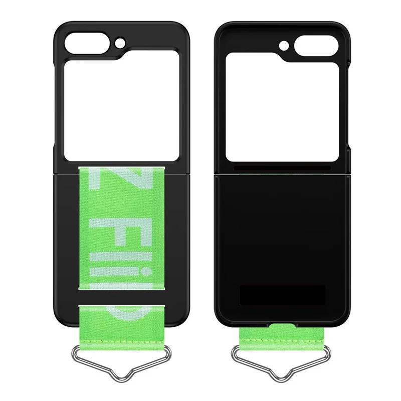 Luxury Wrist Strap Ring Holder Case for Samsung Z Flip 6 5 3 4 5G Slim Matte Shockproof Hand Chain Band Cover For Galaxy ZFlip 5