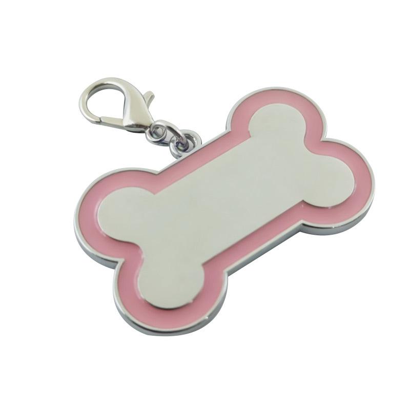 Zinc Alloy Dog Bone ID Tag - Laser Engraved, Anti-lost Military Pendant for Pet Collars