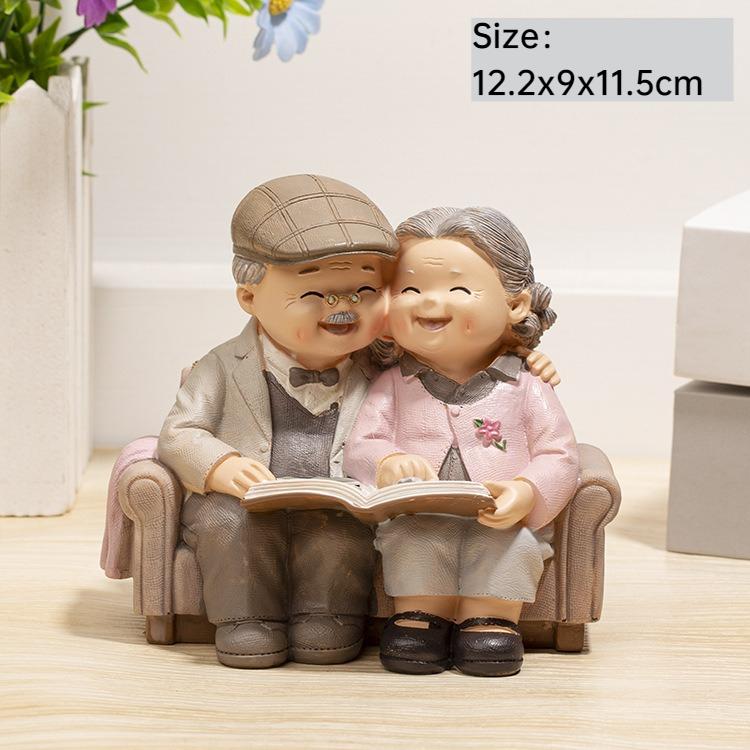 Love Accompanies Elderly People Wedding Anniversary Decorations Valentine's Day Gifts for Couples Creative Gifts Desktop Decor