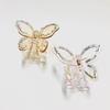 Frosted Glitter Crystal Butterfly Hair Clips - Transparent & Colorful