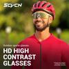SCVCN Photochrome Sonnenbrille für Herren Radsportbrille MTB Fahrrad Sonnenbrille Sportbrille Laufbrille Fahrrad UV400 Damen