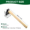 Uxcell Garden X Steel Garden Tool with Wooden Shovel for Backyard and Weeding Hoe, 15" 3.94", Hoe, Rust-Resistant, Non-Slip Handle, Edger/Weeding