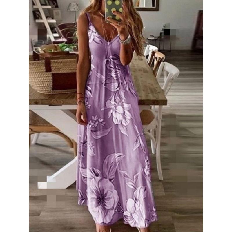 KANKEIRR Rochii Casual de Damă la Modă pentru Vară și Primăvară, cu Decolteu în V, fără Mâneci