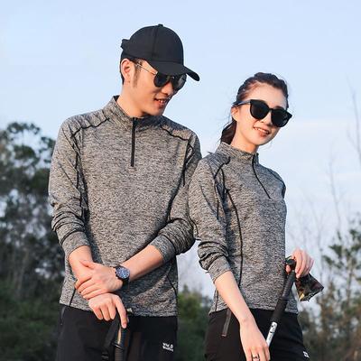 Breathable Long Sleeve Running T-shirt for Men and Women, Quick Dry Outdoor Sportswear Tops