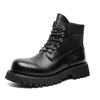 Fashion Leather Ankle Boots For Man Genuine Leather Big Size Boots High Quality Designer Formal Platform Casual Boots Fashion