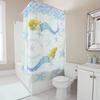 "Mermaid Beach House Shower Curtain, Waterproof & Mildew-Resistant Bath Curtain with Ocean Theme for Coastal Home Decor"