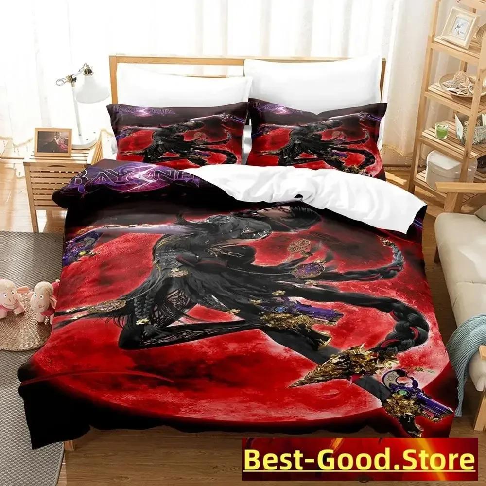 Bayonetta Bedding Set Single Twin Full Queen King Size Bed Set Adult Kid Bedroom Duvetcover Sets Anime Parure De Lit Bed