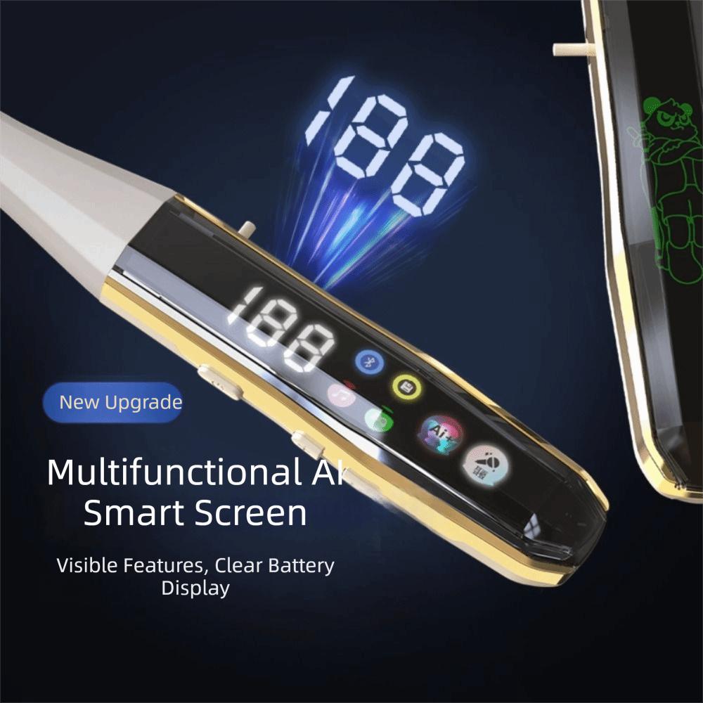 Digital Display Neckband Earphone Low Bass Sport Neckband Earphone  Live Broadcast