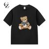 Summer 2026 Womens Teddy Bear Print Loose Short Sleeve Tshirt Aesthetic Harajuku Style Top Polyester Fabric Shopping Clothing