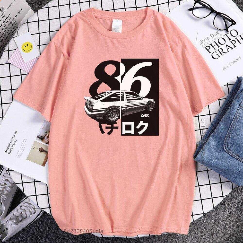 Fashion Japanese Drift Anime Initial D T Shirt Unisex Summer Cool Brand Short Sleeves Tshirt Casual Ae86 Initial D Homme Tshirt