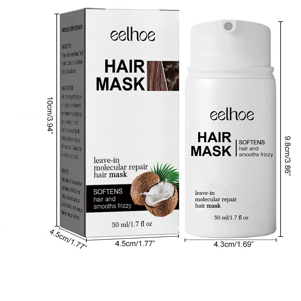 Deeply Moisturizing Hair Mask for Smooth and Shiny Hair - Repairs Frizz, Split Ends, and Damaged Hair