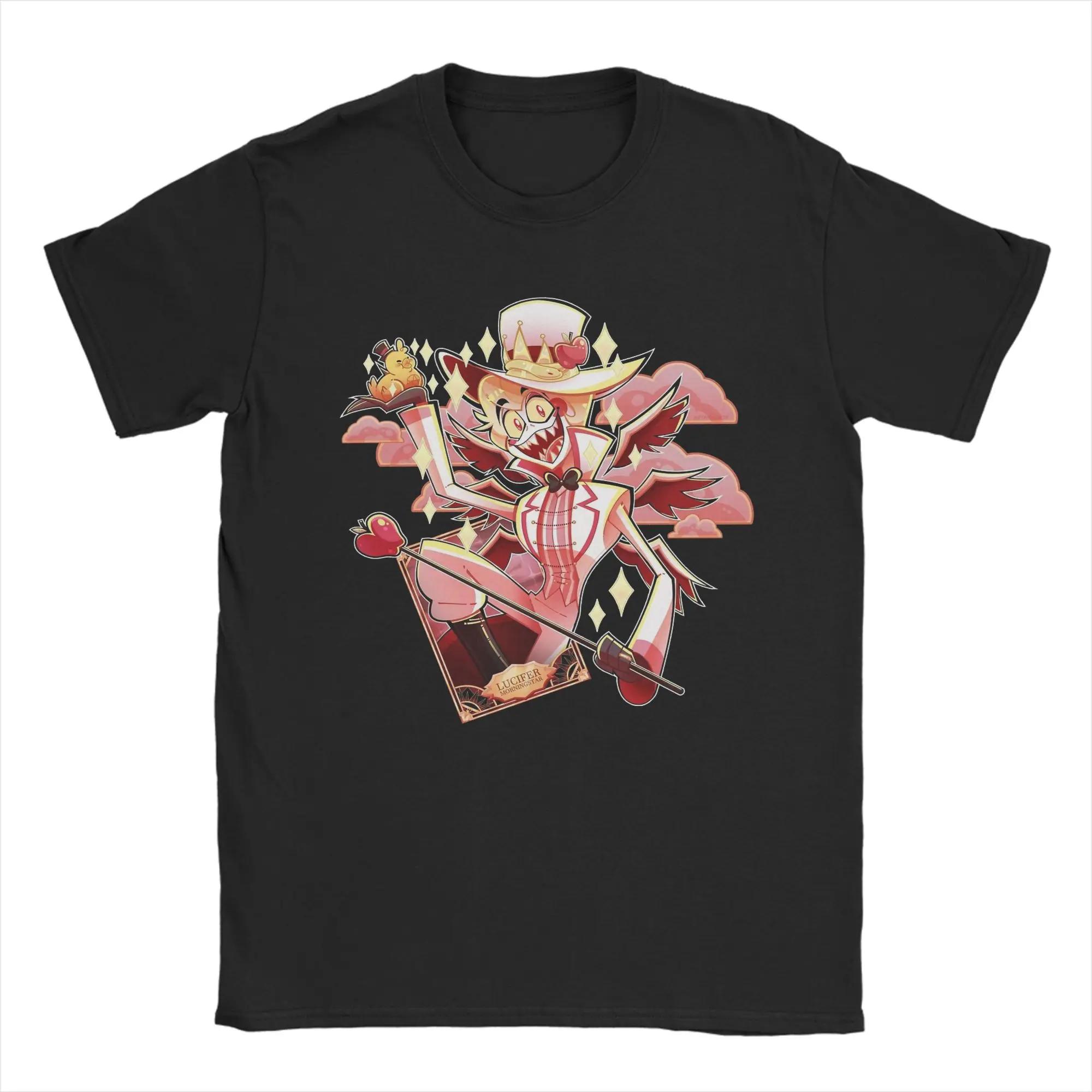 Hazbin Hotel Character Graphic Tee Breathable Pure Cotton Crew Neck TShirt Unisex S