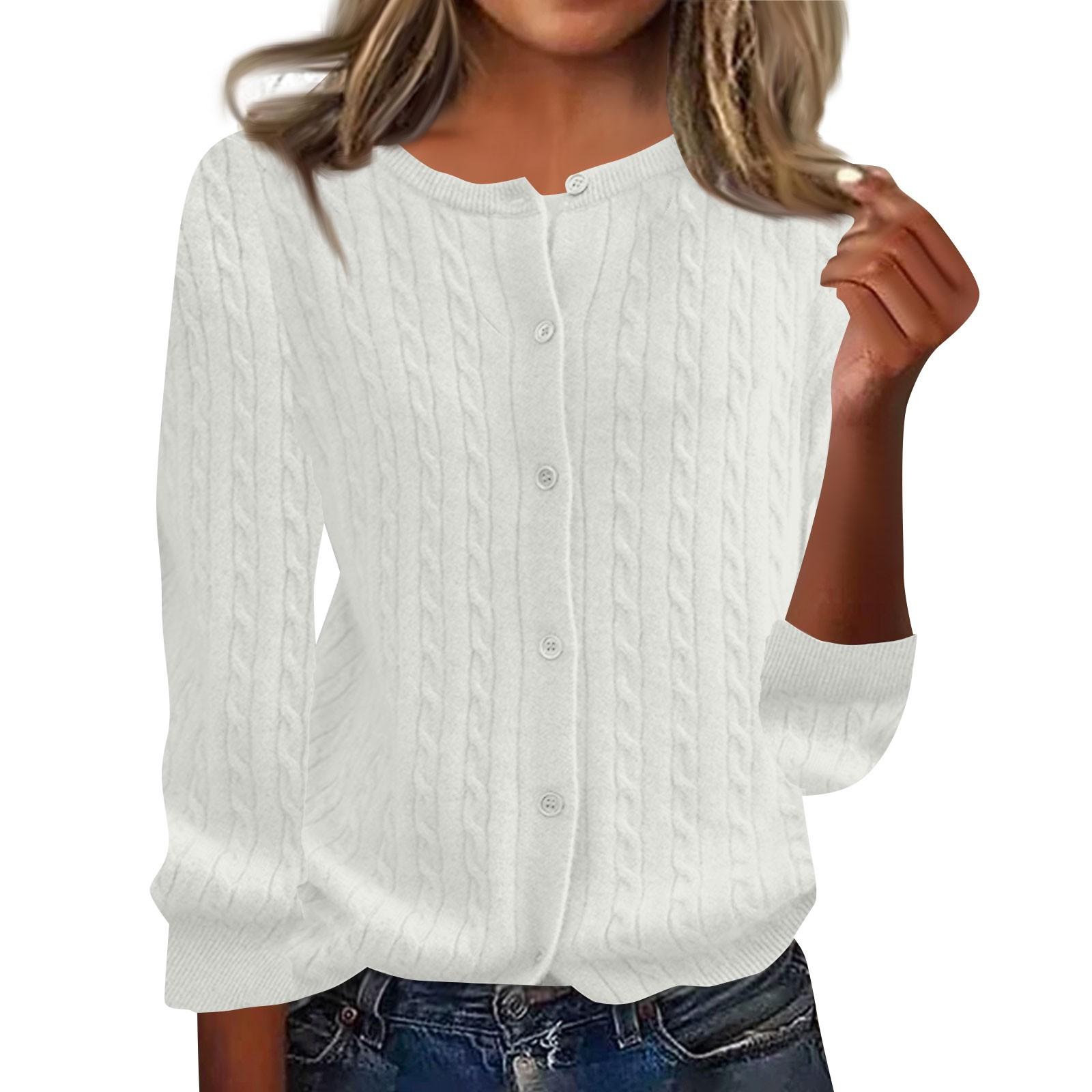 

Женский модный однобортный кардиган с однотонным принтом на пуговицах, повседневный топ XXL белый