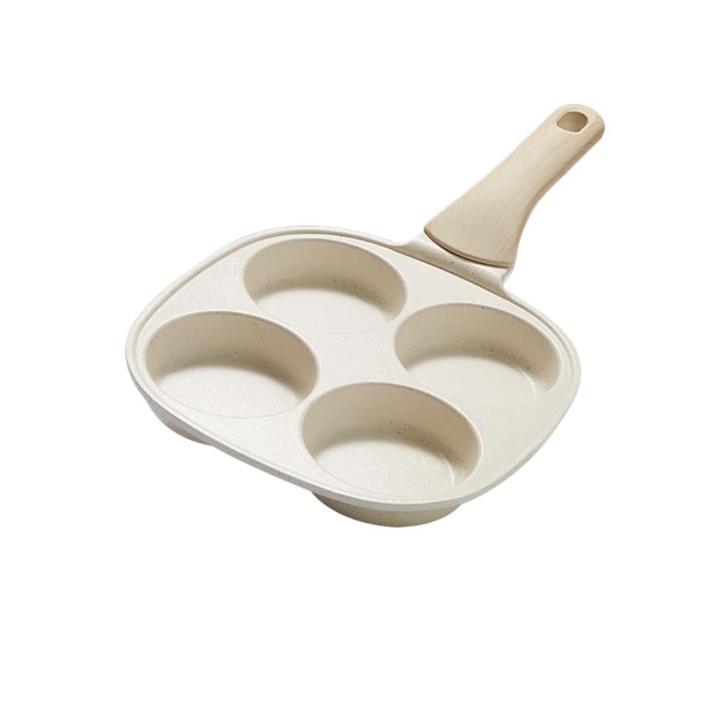 COOKER KING Breakfast Pan, Pancake Maker, Egg Frying Pan, Burger Pan, Four-Hole Breakfast Griddle, 18cm