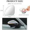 2 PCS Car Blind Spot Mirror, Fan Shaped HD Glass Convex 360° Rotating Wide Angle Side Mirror, Frameless Car Blindspot Mirror for Larger Image and
