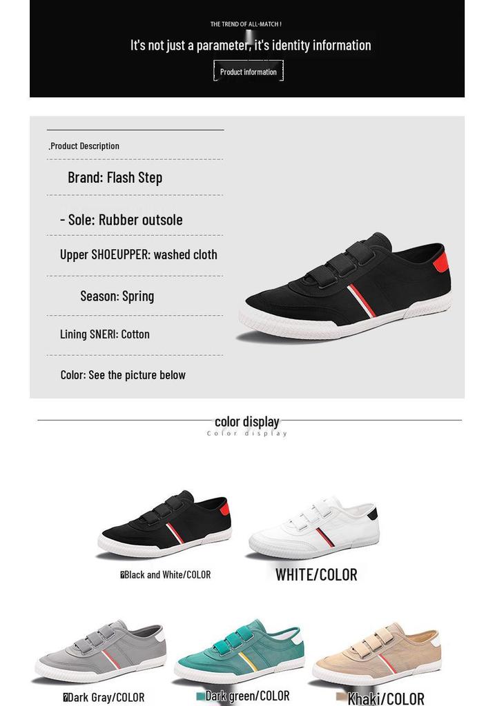 2026 Spring Men's Breathable Canvas Slip-On Shoes - Trendy, Fashionable, Classic Low-Tops