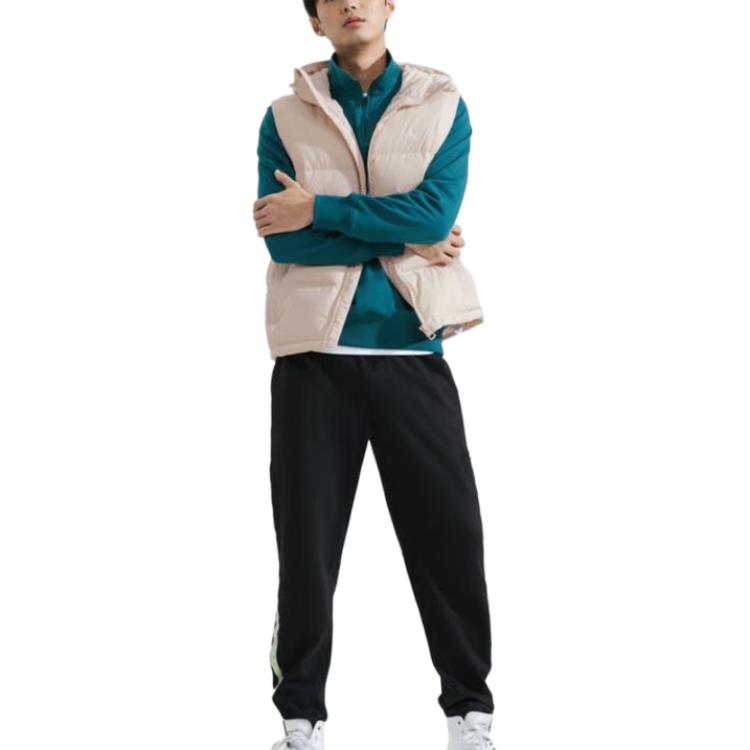 Calvin Klein Outdoor Minimalist Printed Duck Down Hooded Vest Unisex Vests Milk J324344-AFC