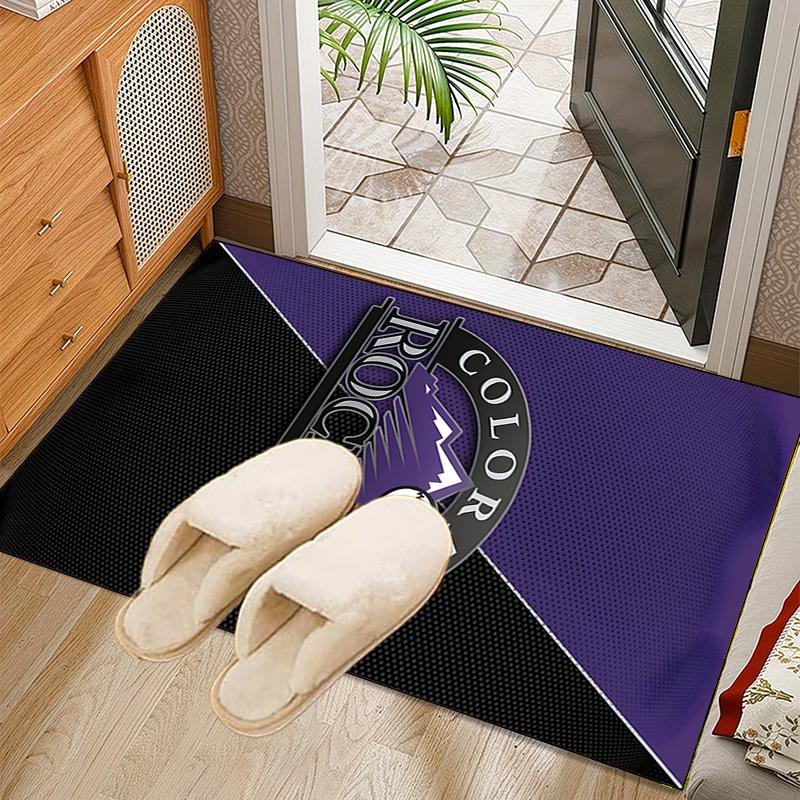 Rockies Baseball Rug Office Carpet Non-Slip Mat, Chair Rug Floor Covering for Gaming, Bedroom, Living Room , Home Decor Christmas Gift