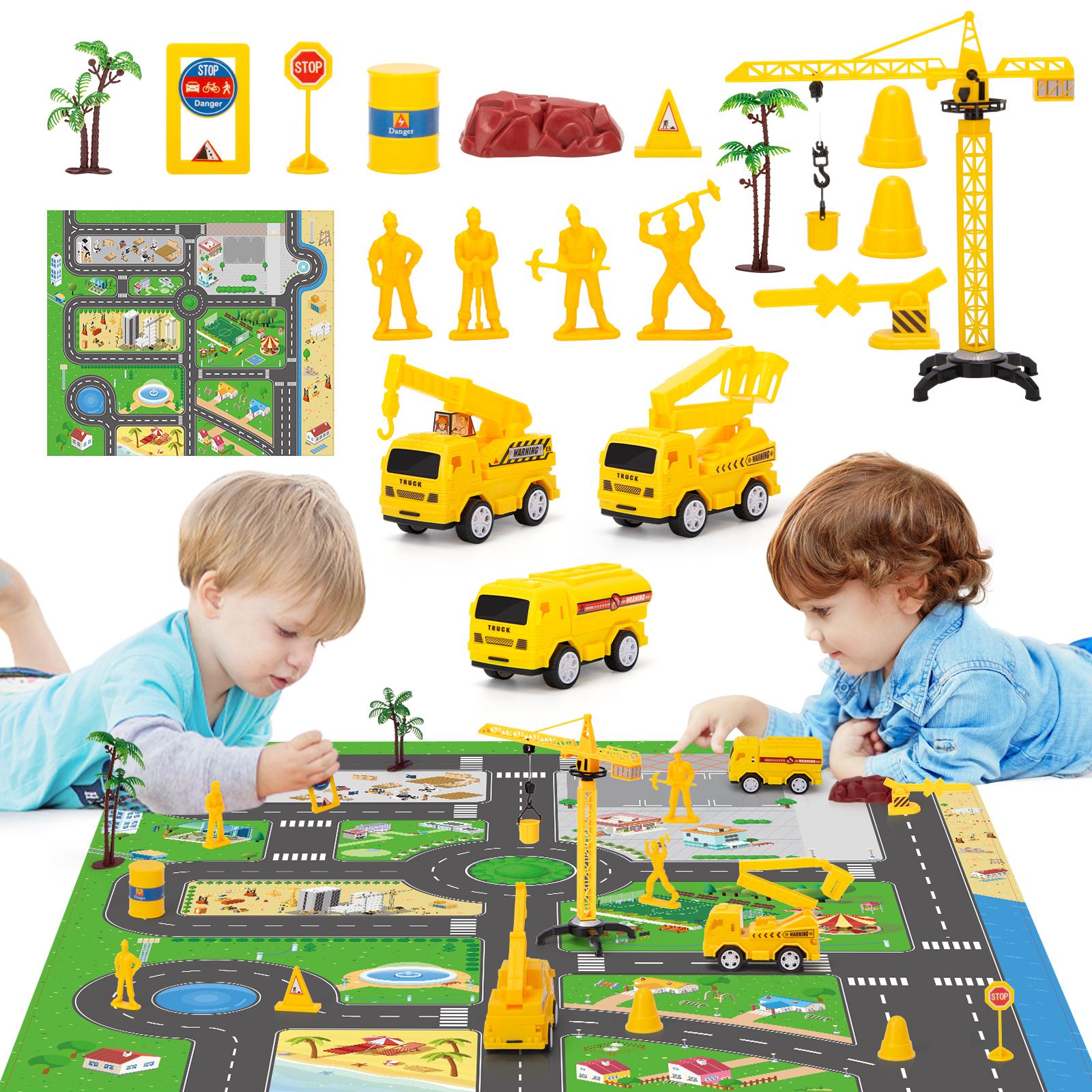 

Engineering vehicle toy collection mini toy model engineering vehicle tiny construction toy featuring activity pad the best present designed for United States