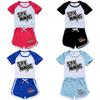 Spy Ninjas Letter Print Kids Tracksuit With Cotton And Polyester For Summer Play And Sports