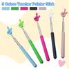 5PCS Pointer Stick For Classroom – Multipurpose Teacher Pointer Stick, Extendable Classroom Pointer And Finger Pointer Stick, Engaging Colors –