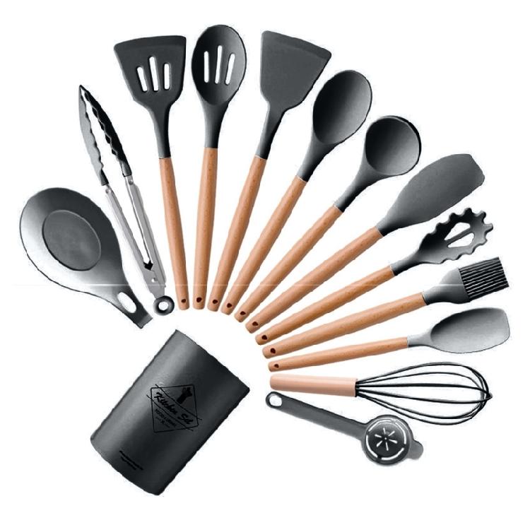 14 Pcs Silicone Kitchen Utensils Set Heat Resistant Cooking Utensils Easy Clean