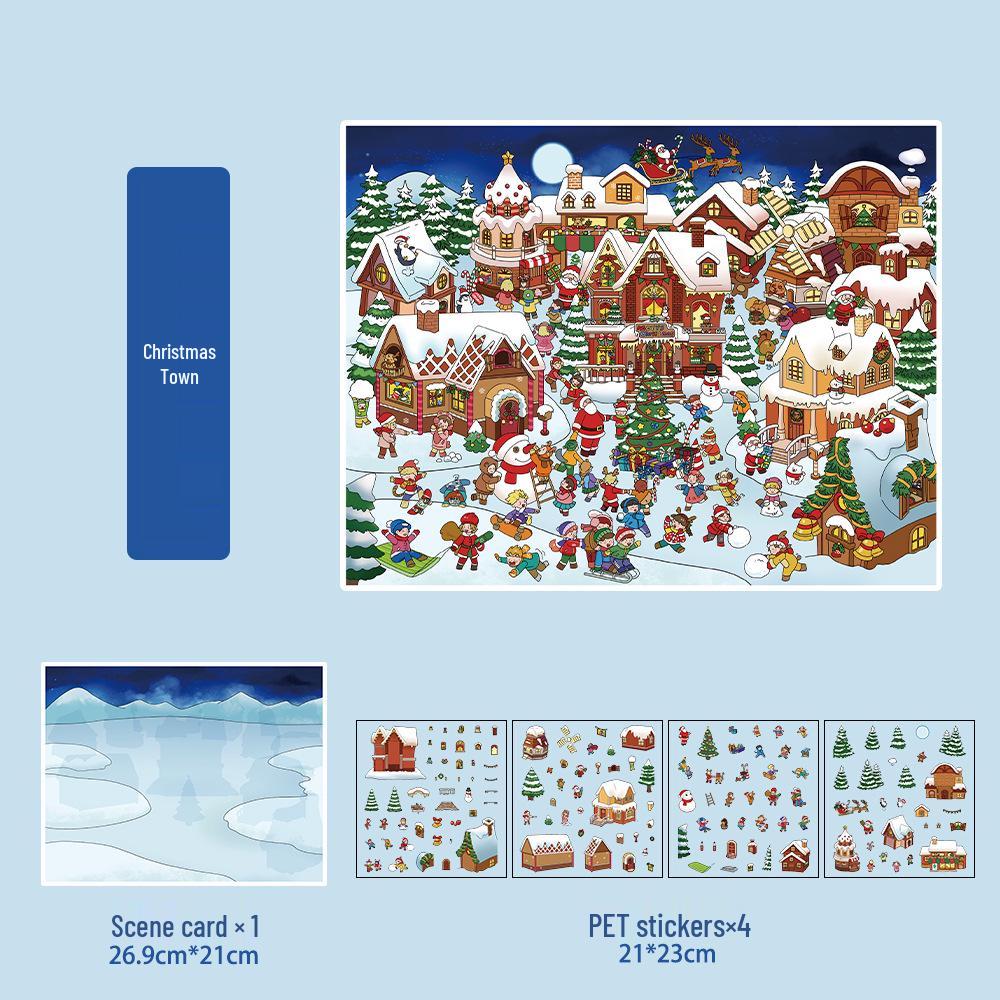 Micro Ink 3D Cartoon Decompression Stickers for DIY Miniature Scene Journals