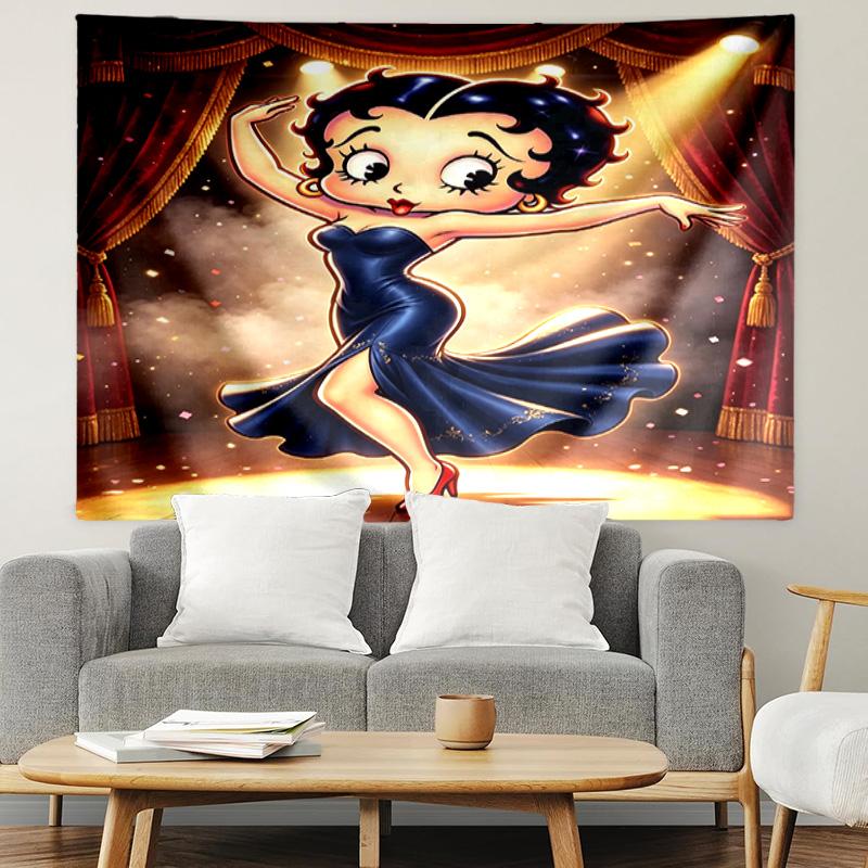 Betty Boop Print Tapestry, Lightweight Wall Hanging, for Bedroom, Dorm, Living Room, Home Art Decor - Birthday Christmas Gift for Friends