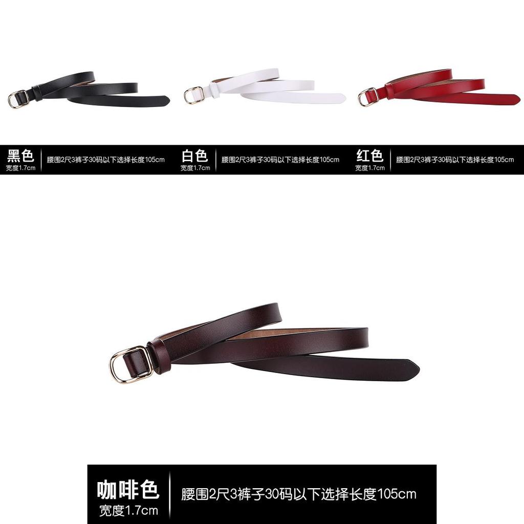 Female Leather Waist Belt With Painless Buckle And Twolayer Cowhide Material For Trendy Daily Use