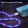 2m Flow USB Data Cable For iPhone 14 13 12 Pro Max 11 XS 8 7 6 Luminous 3A Fast Charging Cable
