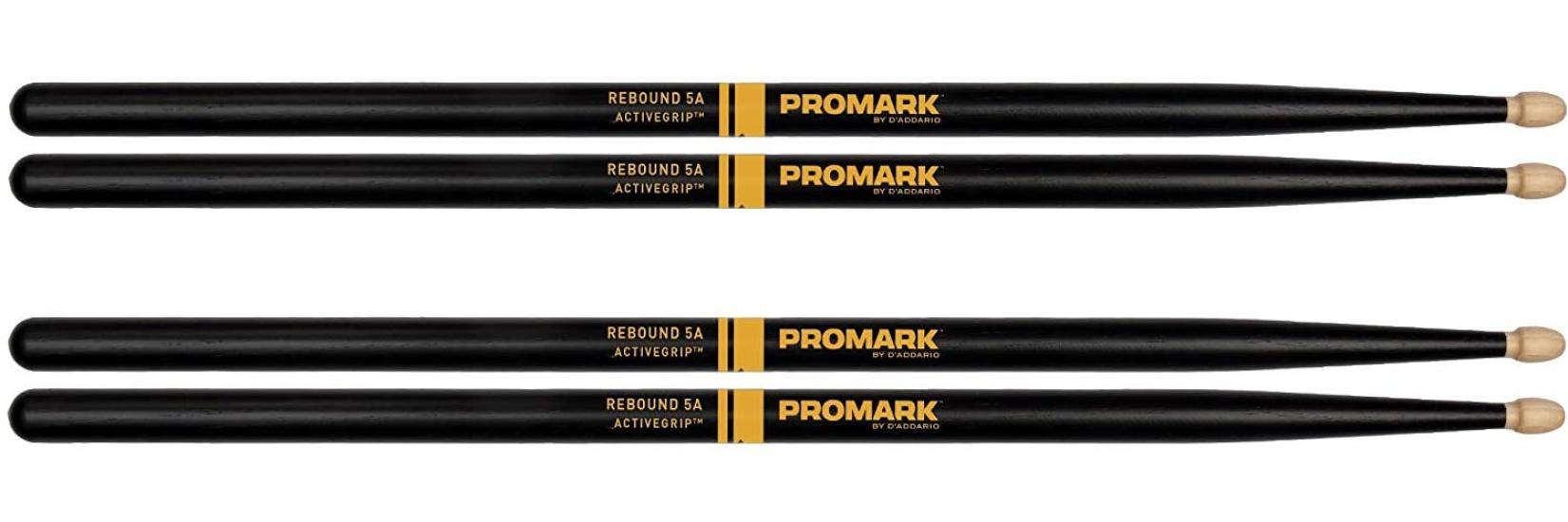 

PROMARK Select Balance Active Grip Acorn Tip Drumsticks with Rebound Balance 5A Tips, 2 Pairs, R5AAG-2P (406 x 14.4mm), Black