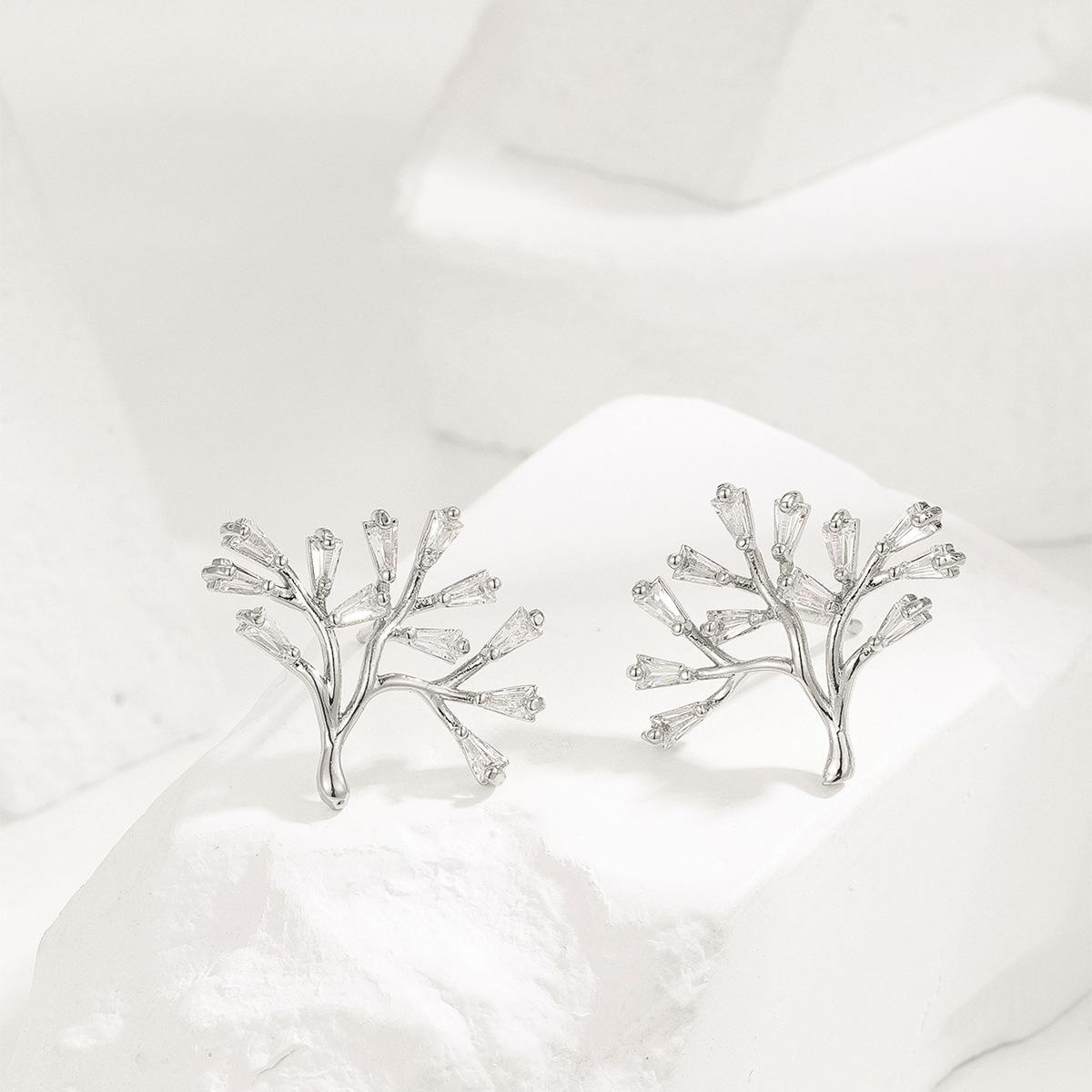 

Лидер продаж, микроинкрустированные цирконием серьги-гвоздики из настоящего золота с гальваническим покрытием, серьги «Дерево жизни», дизайнерские серьги «чувство света», роскошные серьги one size fits all