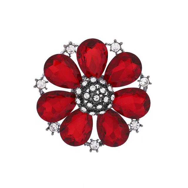

Jewelry High Grade Crystalline Flower Brooches Hollowed Out Stamen Silk Scarf Button Clothing Accessories CorsageFashion Jewelry