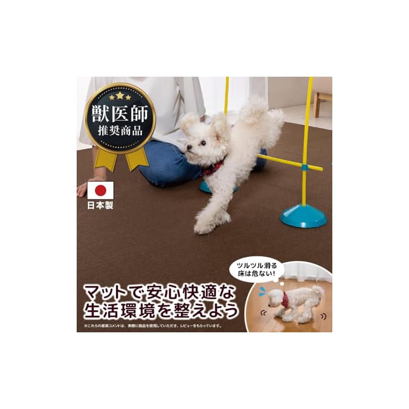 Sanko Pet Water-Repellent Tile Mat, 30cm X 30cm, 20 Pieces, Brown, for Dogs and Cats, Veterinarian Recommended. [Made In Japan, Water-Repellent,