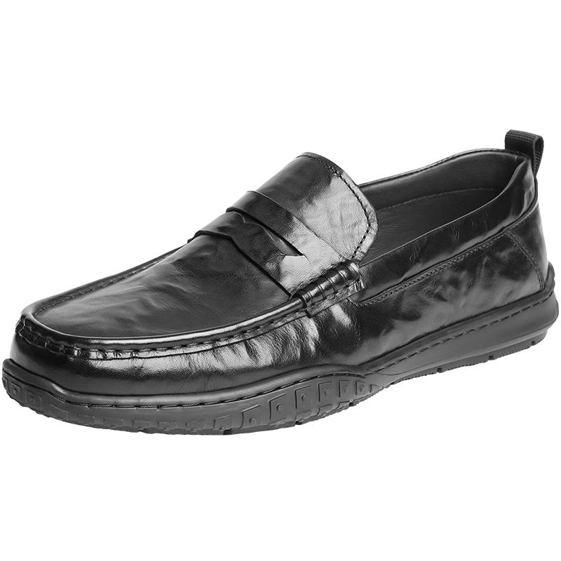 Men s Leather Slip-On Casual Loafers 41