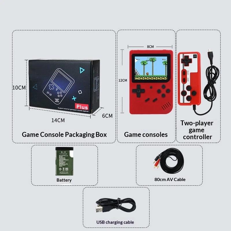 Retro Portable Mini Handheld Game Player 8 Bit Video Game Console Built-In 500 Games Gameboy For Kid Gift