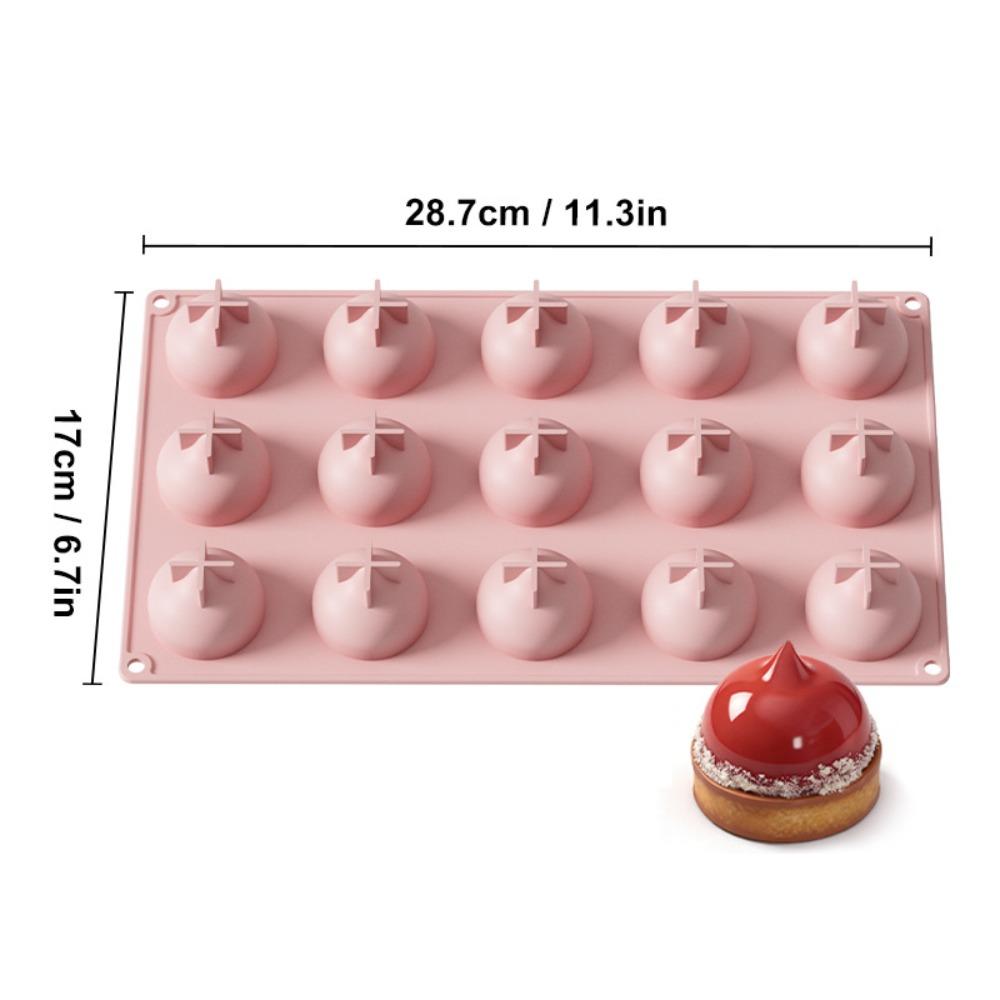 

New 15-Cavity Mousse Cake Mold Non-Stick Easy Release Fruit Dessert Mold Reusable 3D Shape Chocolate Dessert Mold Afternoon Tea рожевий