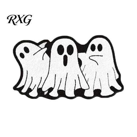 Absorbent Floor Mat for Home Halloween Bath Mat, Non-Slip Fluffy Ghost Rug, Gothic Pumpkin Water-absorbent Entryway Rug Bathroom Washable Area 40x60cm A