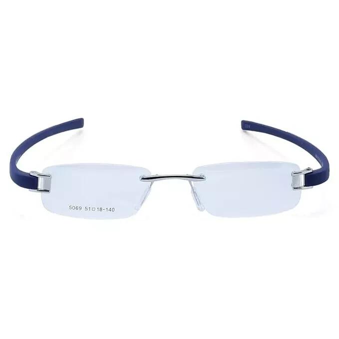 RSINC Combo Rimless Frame Eyeglasses for Unisex Silver Blue-Brown Brown Tag A1 JL166991718147