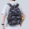 Schoolbag New Backpack Large Capacity Graffiti Student Travel Computer Female Couple Comic School Bag Boys Junior High School Backpack