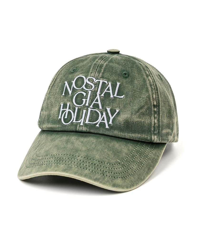 EXPRESSHOLIDAY Nostalgia Washed Ball Cap_Green