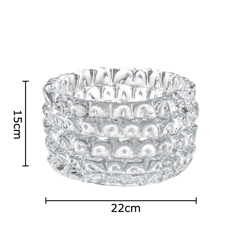 Transparent Wrinkle Glass Vase Desk Decoration Flower Arrangement Hydroponics Flower Pots Floral Vases Room Aesthetic Decor