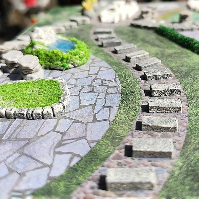 10Pcs Stepping Model Stones Irregular For Garden Pathway Walkway,Miniature Outdoor Landscaping Decorative Step Rocks