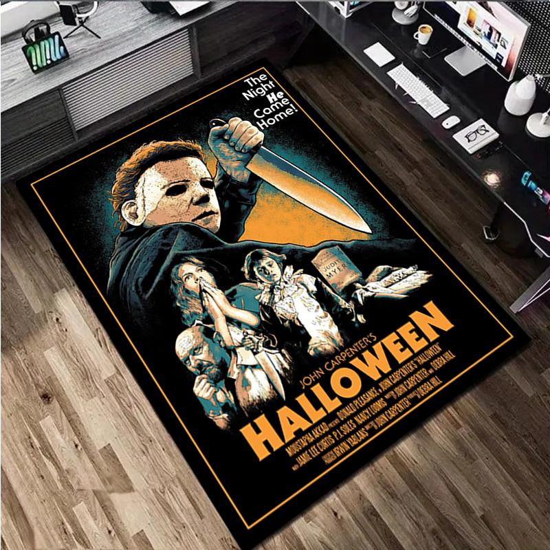1Pc Halloween Print Rug - home decoration Carpet For Living Room Bedroom Flooring Computer Chair Area Rug