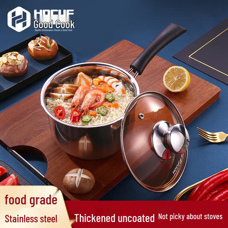 HOCUF Multi-Purpose Stainless Steel Saucepan 18cm