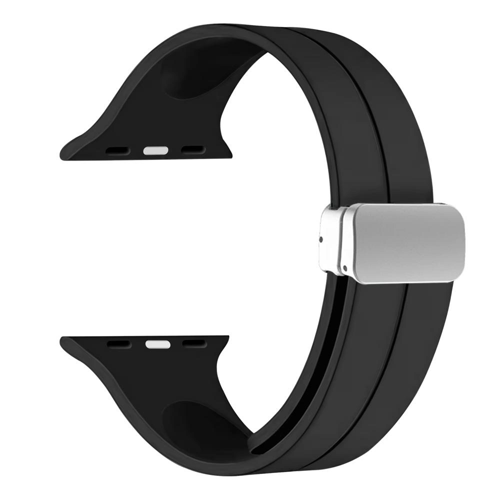 Silicone Strap For Apple watch 11 Band 46mm 45mm 44mm 41mm 49mm 42mm Magnetic Bracelet correa iWatch Series 9 8 10 7 SE 6 Ultra