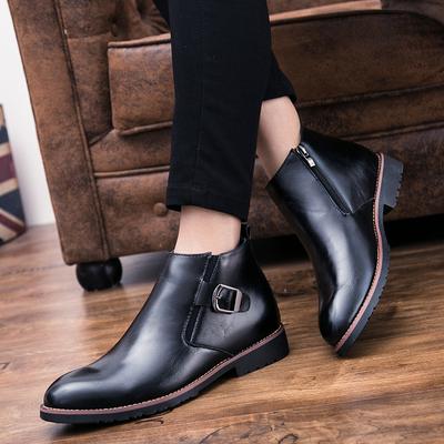 Hochwertige Herren Echtleder Stiefeletten Mode High Top Lässige Lederschuhe für Herren Vintage Business Herren Chelsea Boots