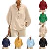 Bluse Leichte Baumwolle Set Knopfleiste Lässig Große Größen Oberteile Atmungsaktiv Ausgeh-Oberteile für Damen Kleidung für den Alltag Lounge Wear
