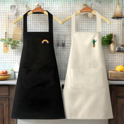 Cute Waterproof & Oil-Proof Korean Cartoon Apron for Men & Women - Ideal for Kitchen, Restaurant, Household, or Work Use